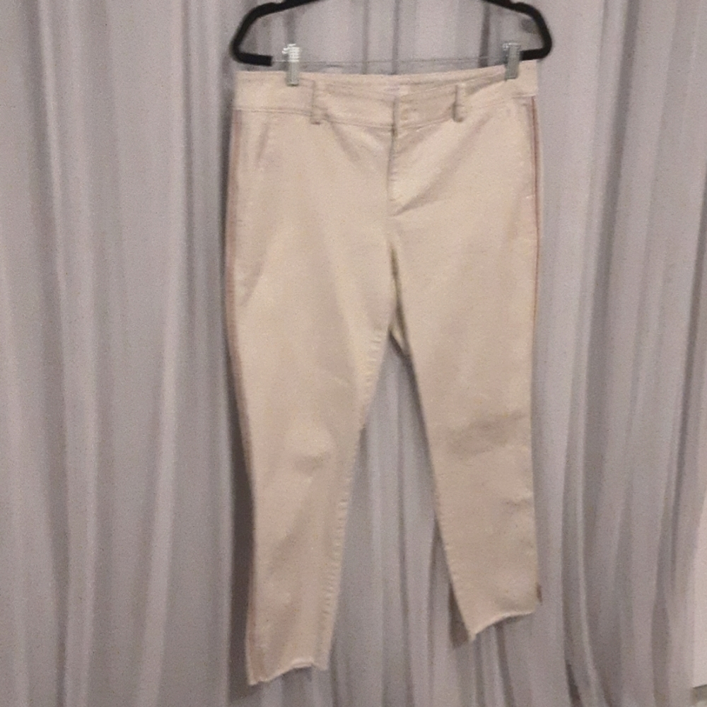 Loft cream pant with red piping